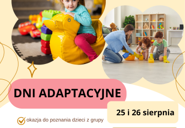 Dni adaptacyjne w przedszkolu