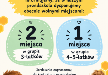 Wolne miejsca w Przedszkolu Samorządowym nr 5